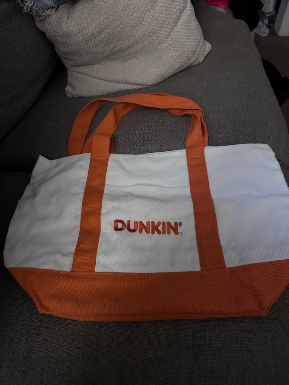 DUNKIN LIMITED EDITION TOTE White and Orange